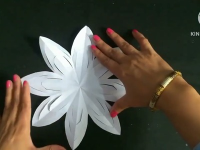 How to make a paper cutting flower design