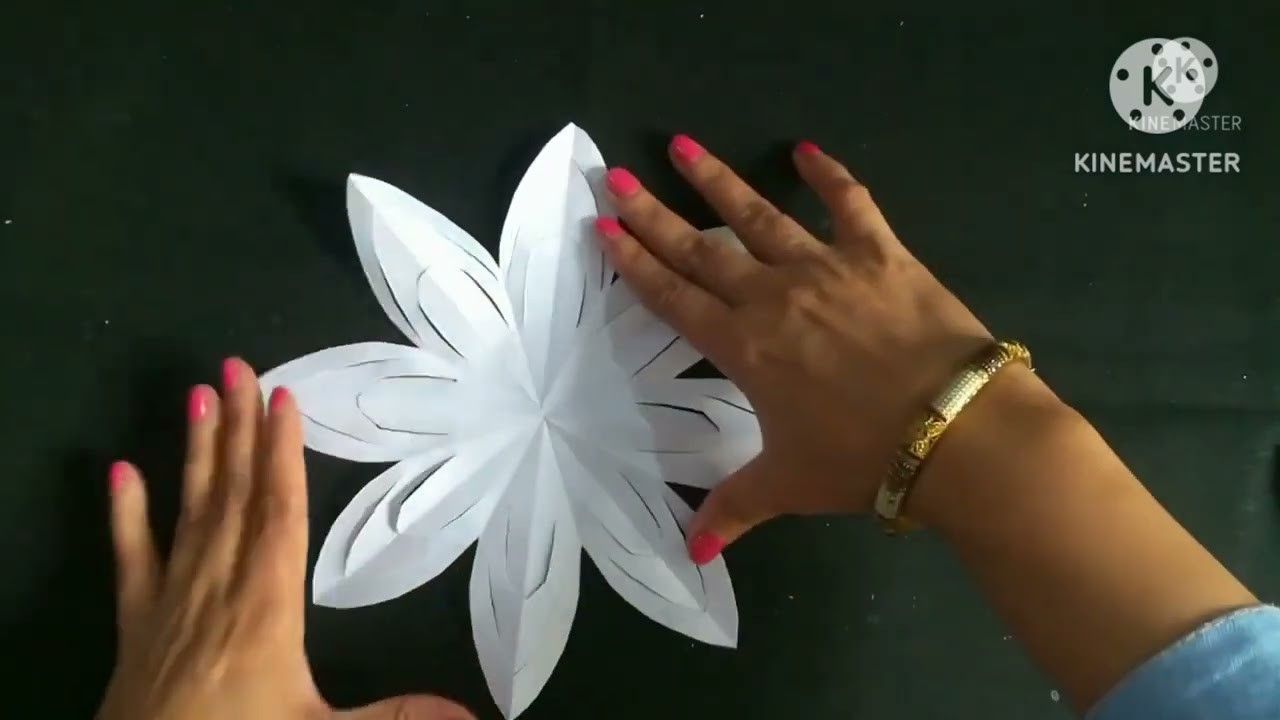 How to make a paper cutting flower design