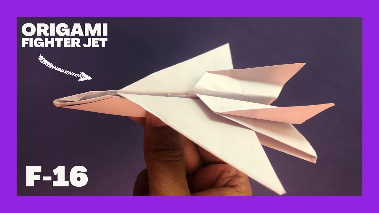 How to Make a Paper Fighter Jet F-16 | Easy Origami Fighter Jet F-16
