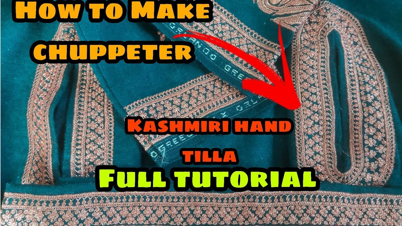 How to make chuppeter.step by step easy tutorial for beginners#handembroidery#handwor#kashmiritilla