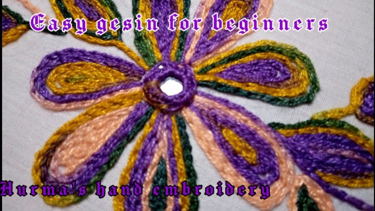 How To Make Easy Hand Embroidery For Beginners||Asan gesin Kesy banay||Hurma's handembroidery