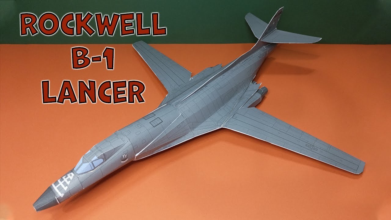 How To Make Paper Airplane Model, Paper Model Rockwell B-1 Lancer, DIY ...