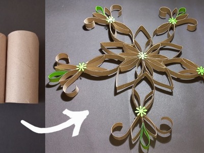 How to make snowflakes out of toilet paper rolls