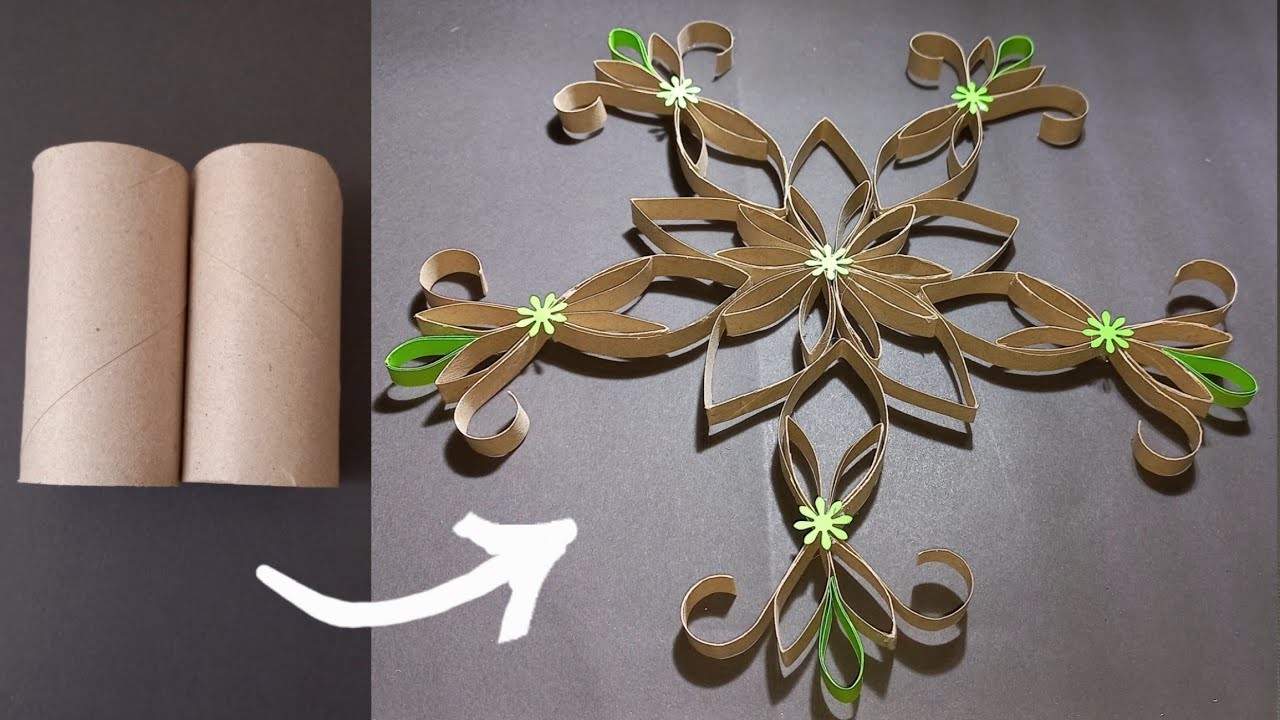 How to make snowflakes out of toilet paper rolls