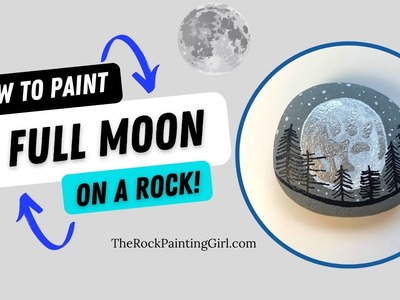 How to Paint a Full Moon on a Rock @therockpaintinggirl9973