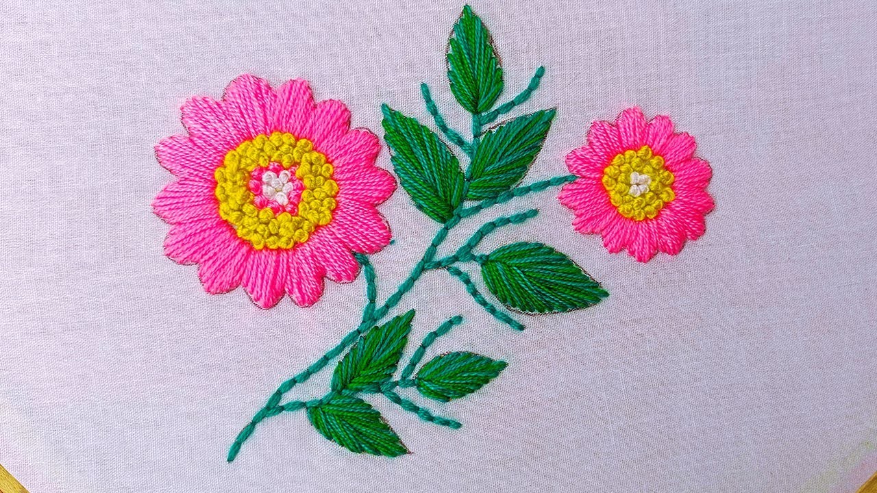 Most Beautiful Hand Embroidery Designs || Hand Embroidery Beautiful ...