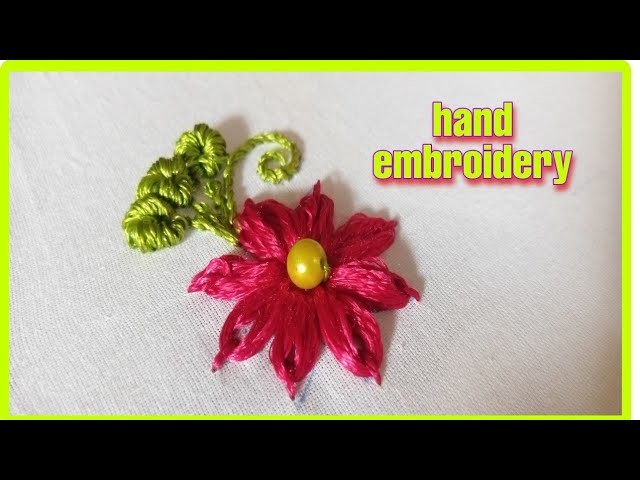 New hand embroidery design for beginners, easy embroidery tutorial,#embroidery,#easydesign,#dress,