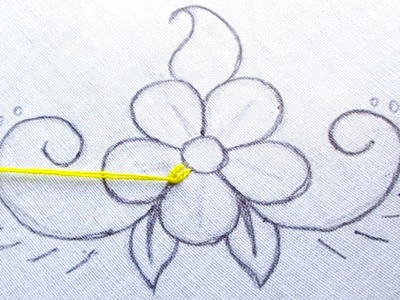 New Hand embroidery elegant design easy needle work stitch floral design with easy following sewing