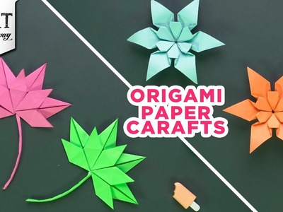 Origami Paper Craft | Origami Flower | Two Origami Crafts | Origami Leaf Tutorial | @VENTUNOART