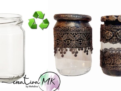 Recycling of jars ♻️ #decorative jars #diyideas
