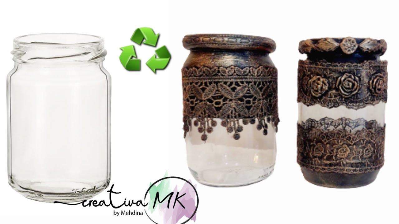 Recycling of jars ♻️ #decorative jars #diyideas