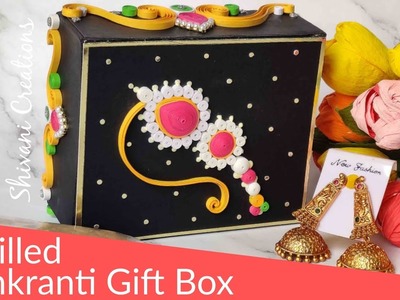 Sankranti Gift Box. Ornamental Quilling. Best from Waste