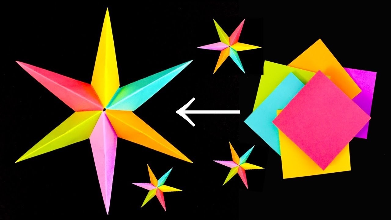 Sticky Note Origami ⭐️ Star - Origami Easy