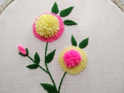 Super Unique Flower Embroidery Tutorial | Easy Flower Hand Embroidery | Flower Embroidery Design