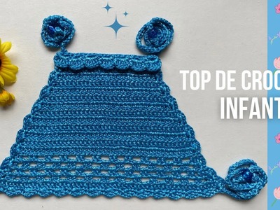 TOP DE CROCHÊ INFANTIL TOP CROPPED de Crochê Infantil por  @CrisTelesArtesanatos ​