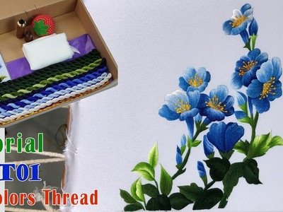 Tutorial KIT01 "Blue wildflowers" - KIT Hand Embroidery Tutorial Series
