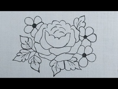 Very beautiful hand embroidery creation - Elegant flower embroidery using A PRETTY FLOSS!