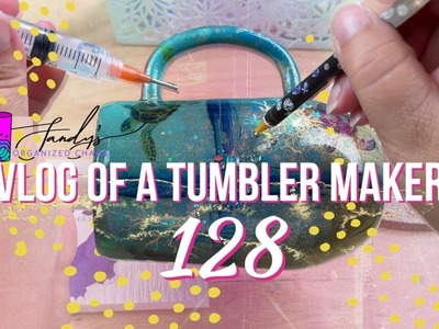 128th Vlog of a Tumbler Maker | Let's make a beachy Christmas Tumbler with rhinestones!