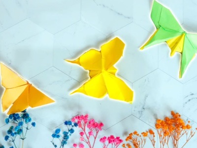 3 levels of origami butterfly ✨ simple to complex