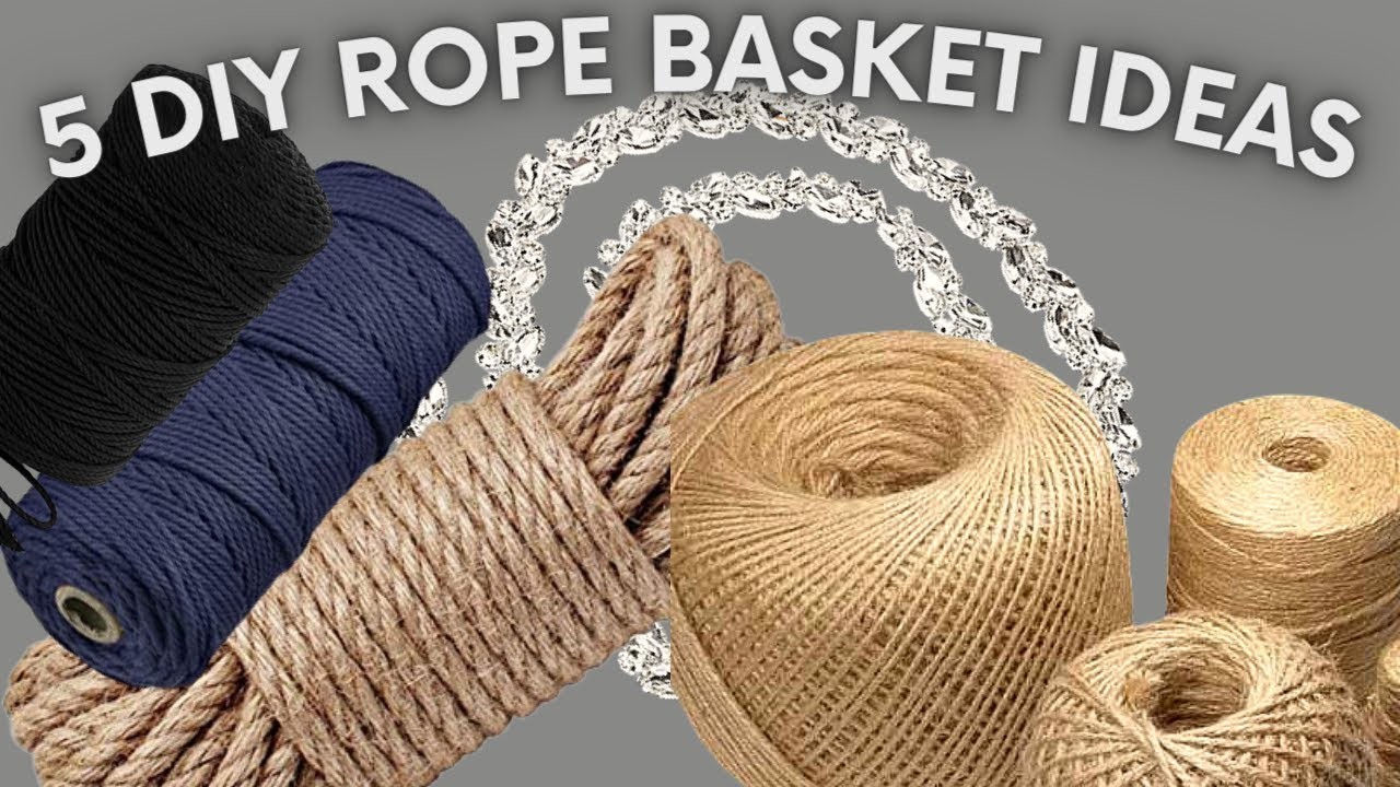 5 Eco-Friendly Jute Rope Basket ideas|| 5 easy and affordable DIY jute rope basket ideas  @YouTube ​