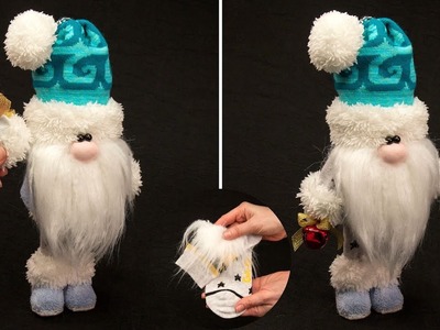 A cute gnome out of socks easily - the best handmade gift!