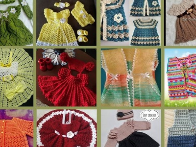 Baby girls crochet frocks design 2023.crochet winter frock.@https:.youtube.com.@fashion932