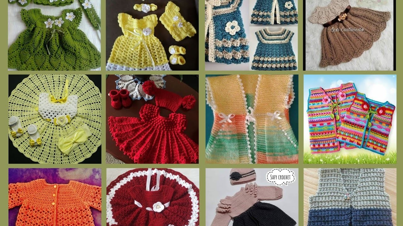 Baby girls crochet frocks design 2023.crochet winter frock.@https:.youtube.com.@fashion932