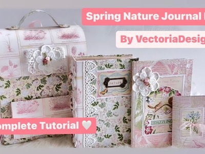 BACKPACK & JOURNALS using Spring Nature Journal Kit by VectoriaDesigns COMPLETE TUTORIAL