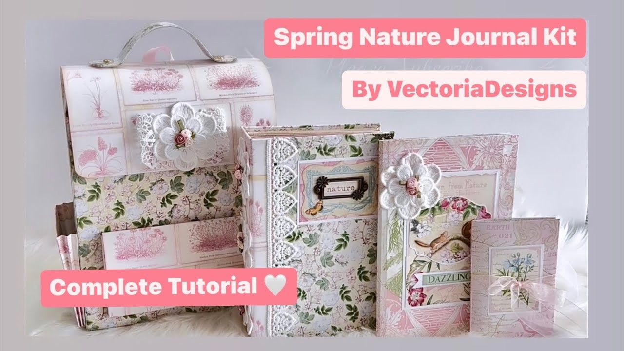BACKPACK & JOURNALS using Spring Nature Journal Kit by VectoriaDesigns COMPLETE TUTORIAL