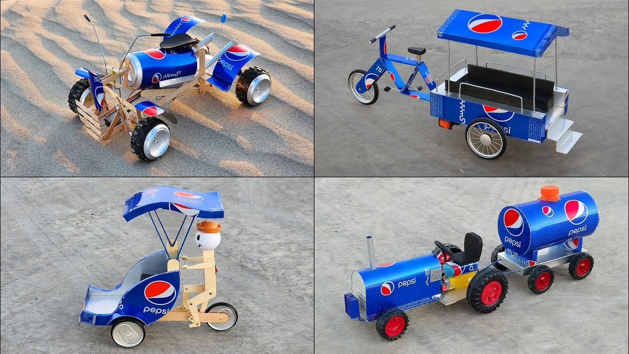 Best 4 DIY Crafts Toys from Pepsi Cans - DIY