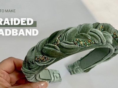 Braided Headband Diy. How to make braided Headband with crystal dust