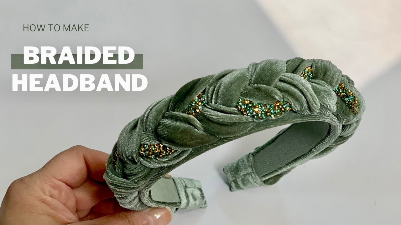 Braided Headband Diy. How to make braided Headband with crystal dust