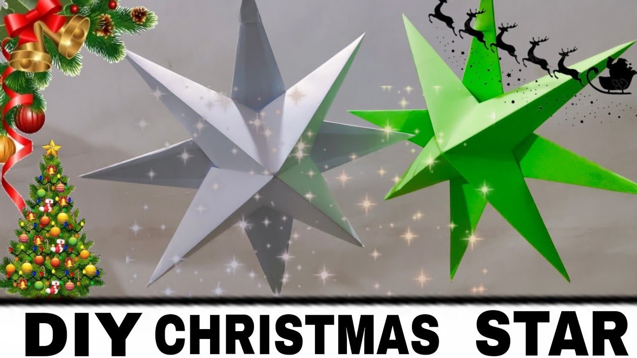 Christmas decoration ideas at home | Christmas Star Making Paper | Simple Star #christmas