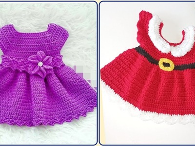 Crochet Baby Frock Colorful Dess - Cozy Hand-knitted Pattern Ideas