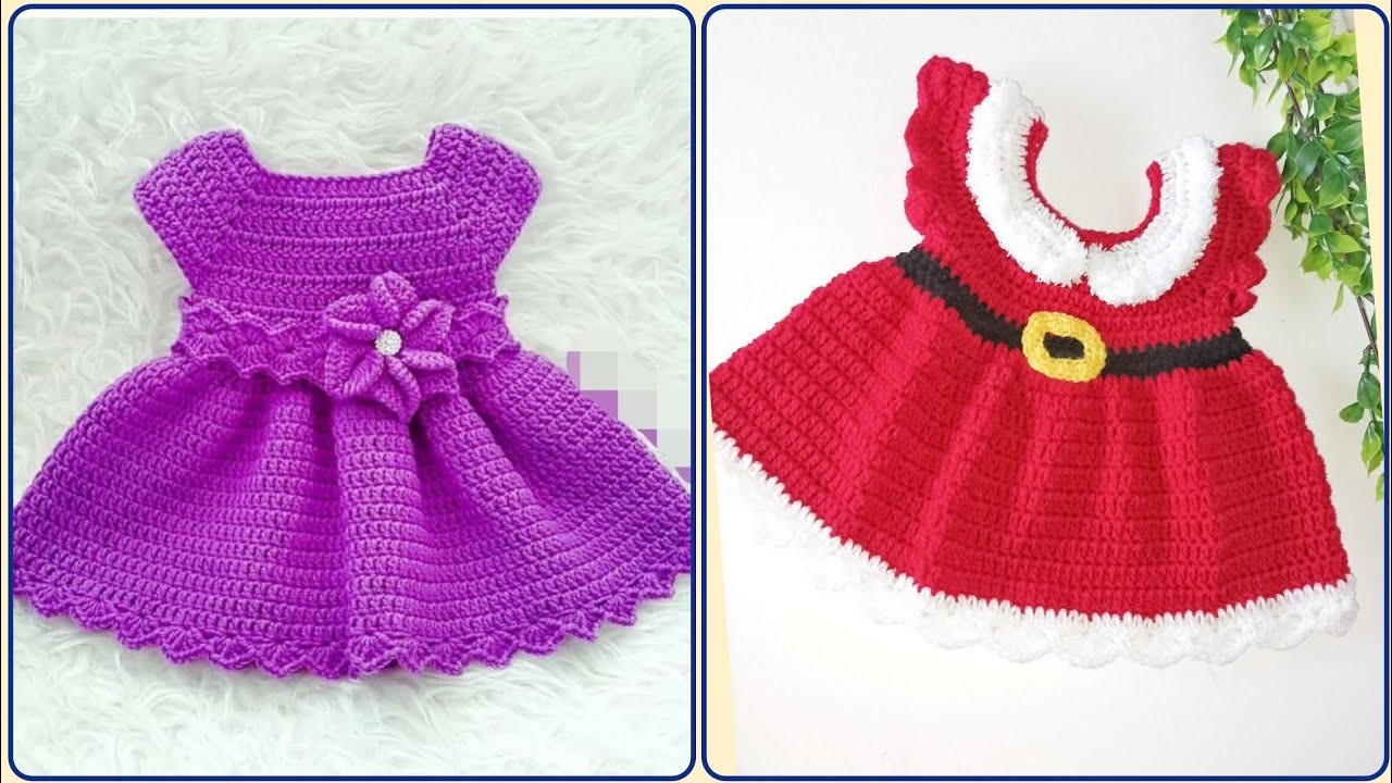 Crochet Baby Frock Colorful Dess - Cozy Hand-knitted Pattern Ideas