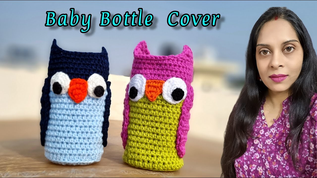 Crochet bottle cover | baby feeding bottle cover | crochet sipper bottle cover