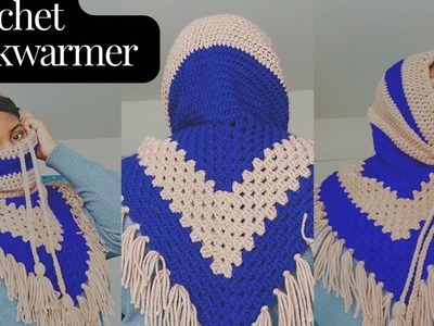 Crochet cowl neckwarmer.very beginner friendly