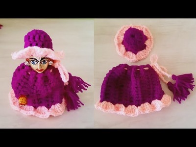Crochet winter dress for laddu gopal.Kanha ji ki woolen dress.very easy to make at home (3,4,5)