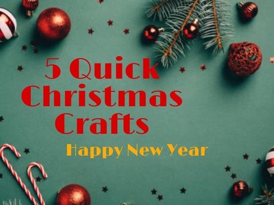 DIY - 5 quick Christmas Craft Ideas | Affordable budget friendly ideas - reusing Waste Material