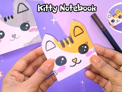 DIY Cat Notebook ???? ???? | How to make kitty notebook | Back to School crafts| Notebook design ideas