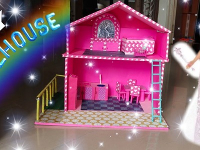 DIY DollHouse | DIY Miniature Cardboard DollHouse ♥ | Christmas Gift DIY |  #miniature #dollhouse