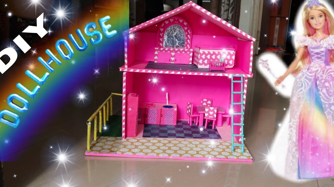 DIY DollHouse | DIY Miniature Cardboard DollHouse ♥ | Christmas Gift DIY |  #miniature #dollhouse