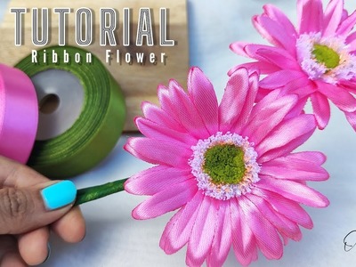DIY.how to make satin ribbon flower easy