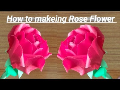 ???? DIY | paper Rose Flower Making| Paper Craft || How to Make || Awesome And Easy paper cutting ????