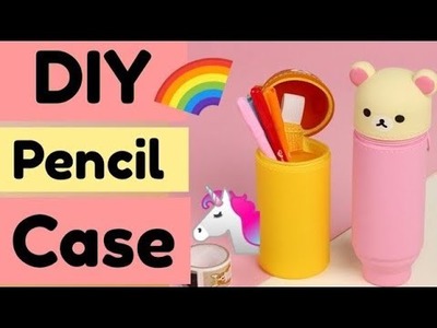 Diy Pencil Case ????-How to make Pencil box with cardboard.Diy school supplies.Diy emoji pencil case ????????