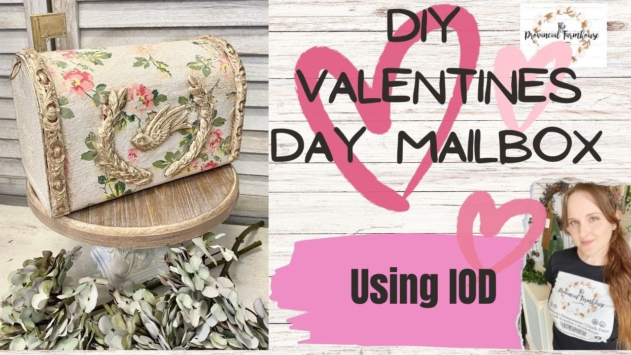 DIY Valentines Day Mail Box using IOD | High End Budget Friendly | Spring Decor Craft