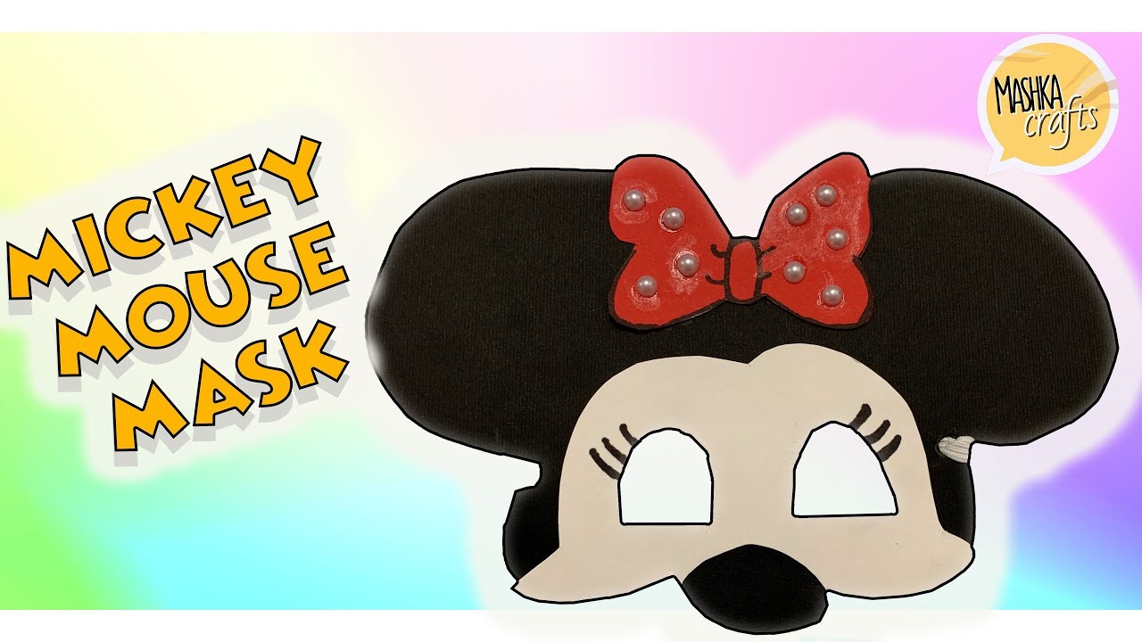 Easy Mickey (Minnie) Mouse Mask DIY - Kids Craft Ideas