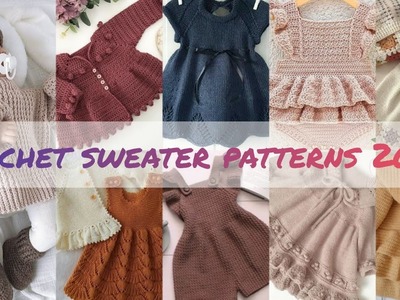 Fabulous & Attractive Crochet Hand-knitted Baby Girl sweater designs & ideas #viral #crochet #girl
