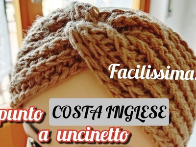 Fascia per capelli Crochet principianti- headband easy for beginners #tutorial#crochet #yarn #knitt