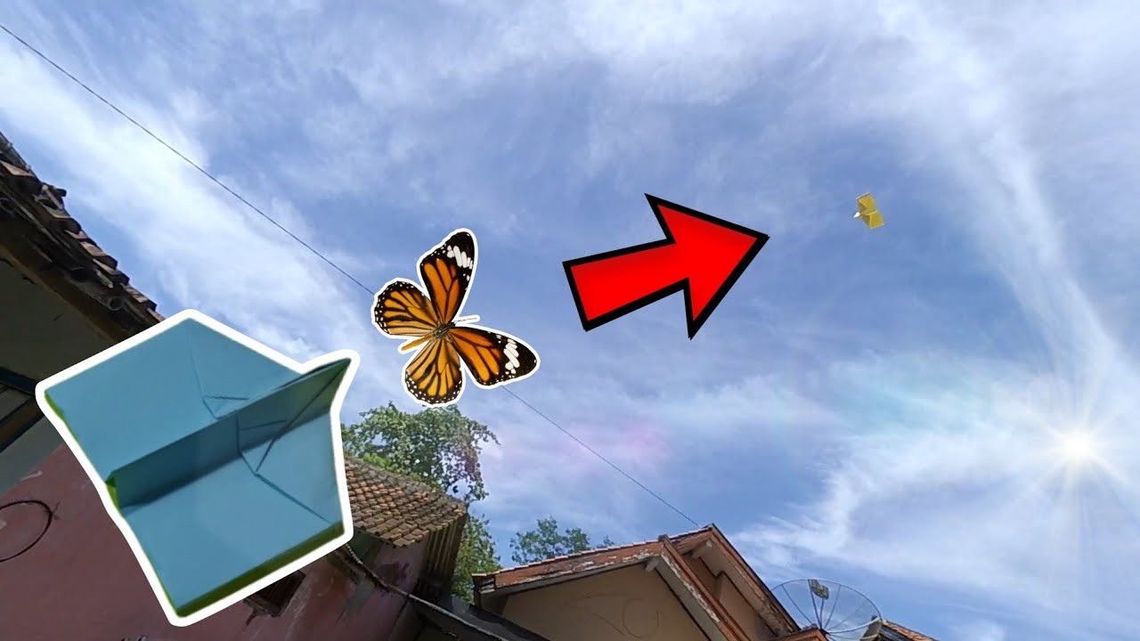 Fly like a butterfly - make an origami paper airplane fly like a butterfly - SO EASY